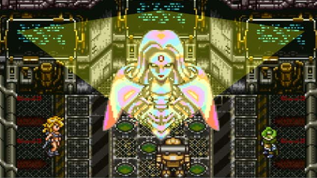 A screenshot shows Motherbrain from Square's RPG. 