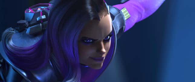 Sombra is shown smirking at the camera.