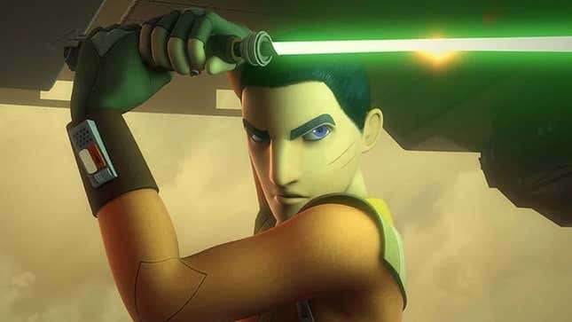 An image shows Ezra as seen in the Rebels finale. 